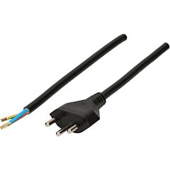 TD-Netzkabel H05VV-F3G1.5 5m schwarz Typ 12