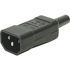 Apparatestecker Typ C14 3-polig schwarz