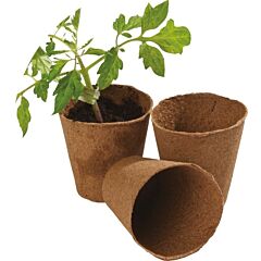 Kompostierbare Fasertöpfe rund 8cm - 12Stk.