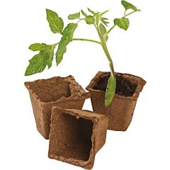 Kompostierbare Fasertöpfe quadratisch 6cm - 12Stk.