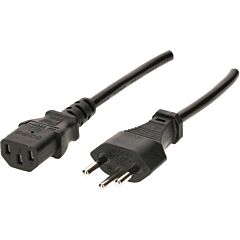 TD-Apparatekabel H05VV-F3G1.0 5m schwarz Typ 12/C13