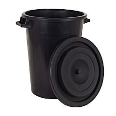Wassertank schwarz 75 Liter - mit Deckel